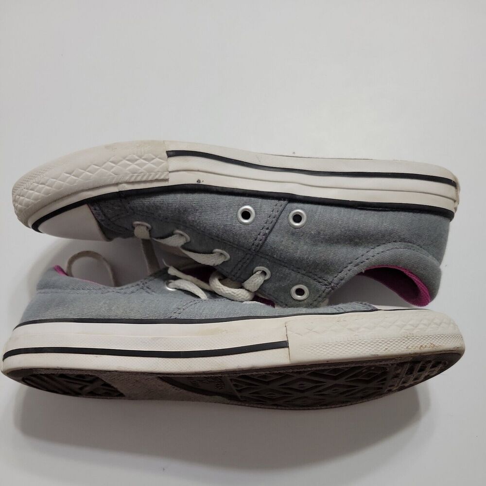 Converse All Star Shoes Girl 2 Grey Purple Low Top Jersey Canvas Comfort Sneaker